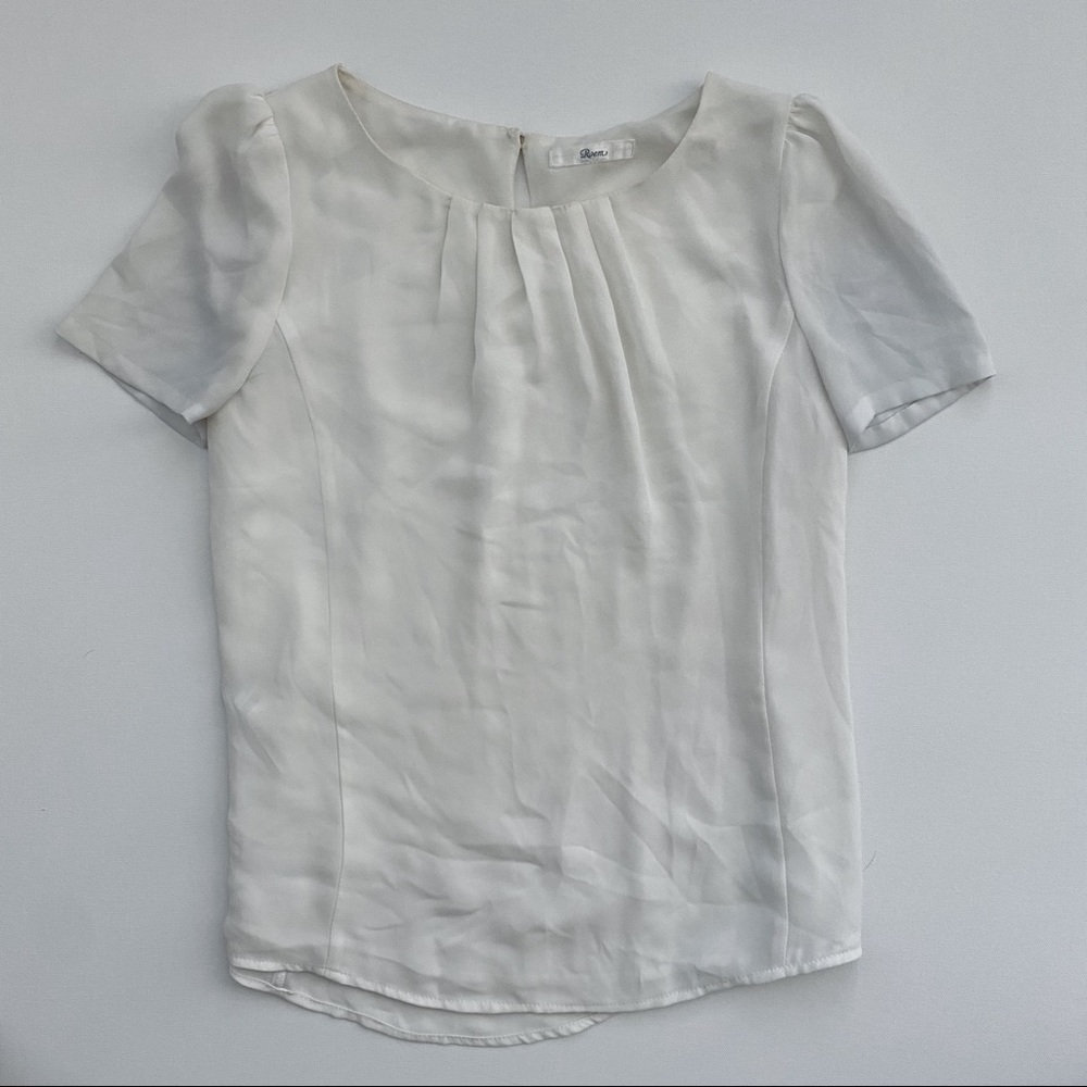 FREE WITH ANY PURCHASE Roem White Chiffon Blouse